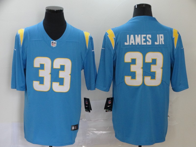 Men Los Angeles Chargers Nike NFL #33 James Jr Limited Road Vapor Untouchable light blue Jersey